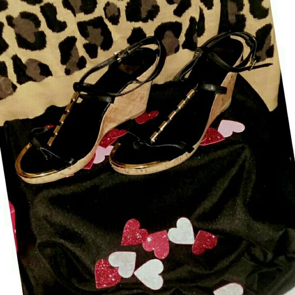 DV Dolce Vita Black And Gold Wedge 10